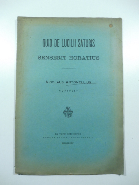 Quid de Lucilii saturis senserit Horatius