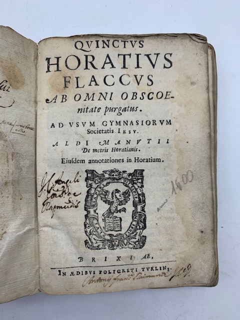 Quinctus Horatius Flaccus ab omni obscoenitate purgatus ad usum Gymnasiorum …