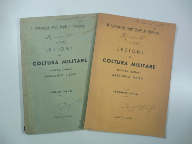R. Universita' degli Studi di Genova. Lezioni di coltura militare. …