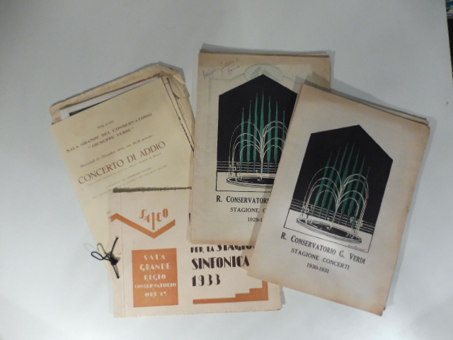 Raccolta di programmi del Conservatorio Giuseppe Verdi di Milano datati …