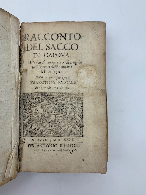 Racconto del sacco di Capova su'l di' ventesimo quarto di …