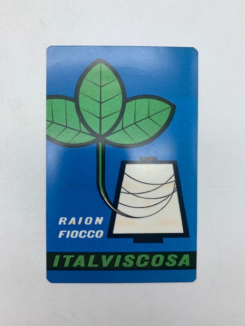 Raion Fiocco Italviscosa (cartoncino pubblicitario con calendario anno 1961)