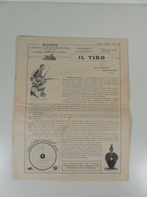 Ravizza & Co. gia' fabbrica bresciana di armi. Il tiro