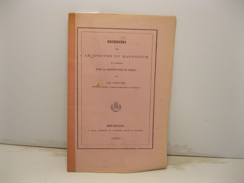 Recherches sur le spectre du magnesium en rapport avec la …