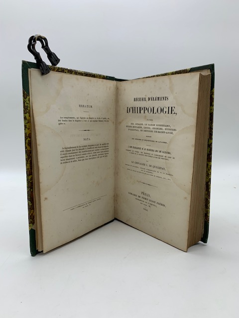 Recueil d'elements d'hippologie d'apres MM. Girard, le Baron Richerand, Milne-Edwards.