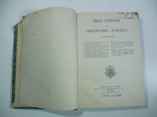 Regia Parnassi ovvero Dizionario Poetico