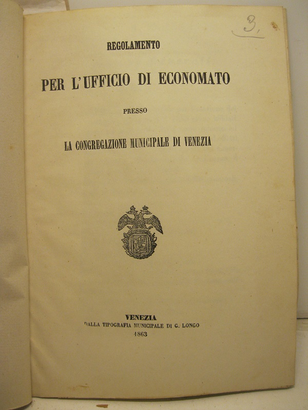 REGOLAMENTO PER L'UFFICIO DI ECONOMATO presso al congregazione municipale di …