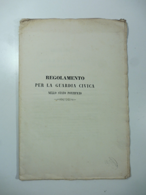 Regolamento per la guardia civica nello Stato pontificio