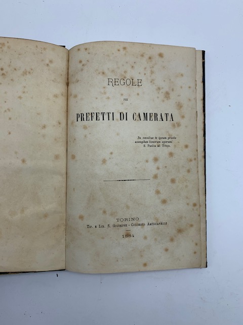 Regole pei Prefetti di Camerata