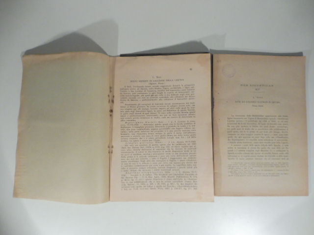 Res ligusticae. Note sui calcididi raccolti in Liguria; Nuovi reperti …