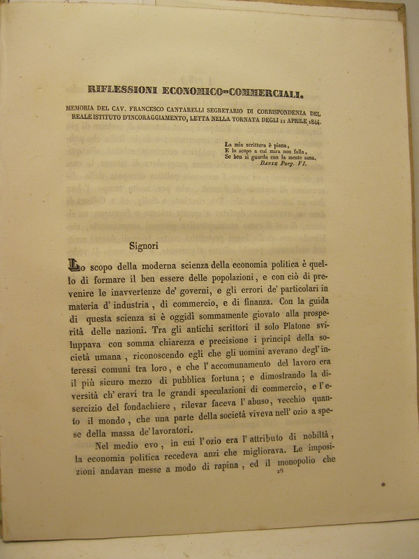 Riflessioni economico-commerciali