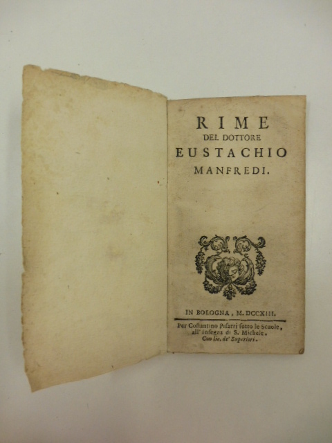 Rime del Dottore Eustachio Manfredi