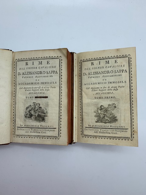 Rime del Signor Cavaliere D. Alessandro Sappa Patrizio alessandrino. coll'aggiunta …
