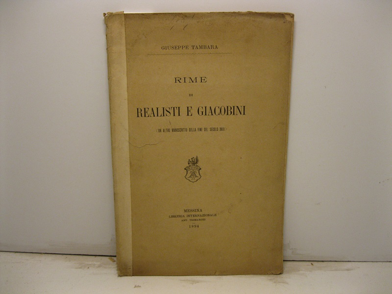 Rime di realisti e giacobini (un altro manoscritto della fine …