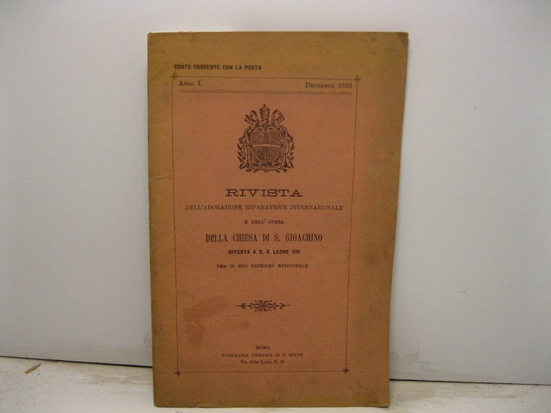 Rivista dell'adorazione riparatrice internazionale e dell'opera della Chiesa di S. …