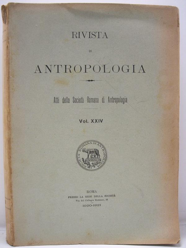 Rivista di antropologia - Atti della Societa' Romana di Antropologia …