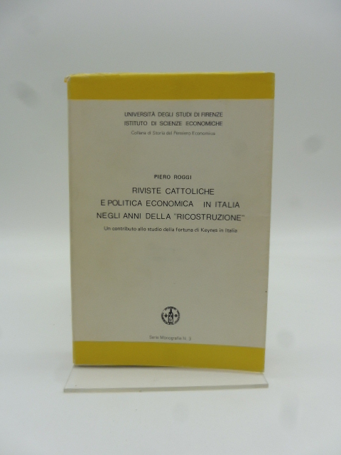 Riviste cattoliche e politica economica in Italia negli anni della …