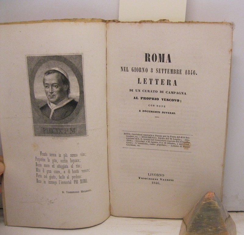 Roma nel giorno 8 settembre 1846. Lettera di un curato …