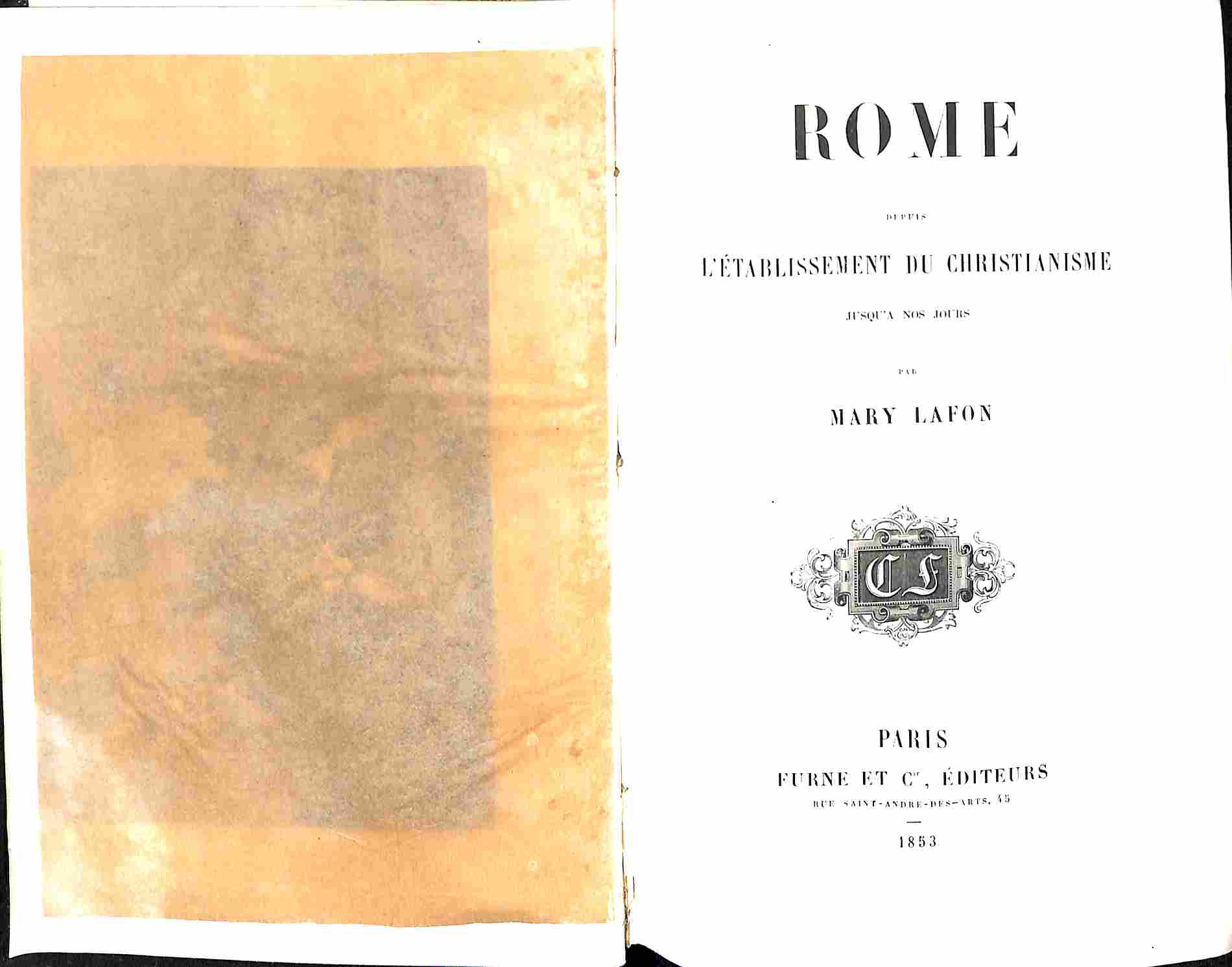 Rome depuis l'etablissement du Christianisme jusqu'a nos jours