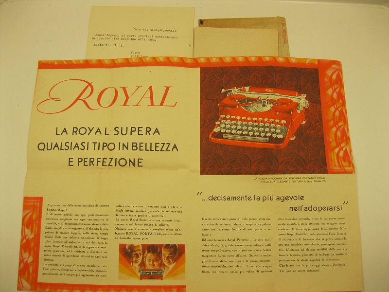 Royal. Societa' anonima italiana macchine da scrivere e affini. Sede …