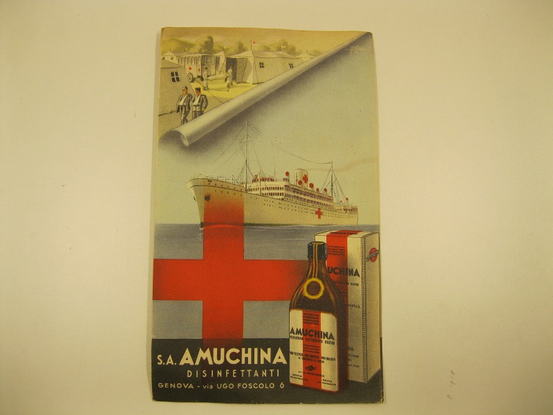 S. A. Amuchina disinfettanti. Genova, v. Ugo Foscolo 6.