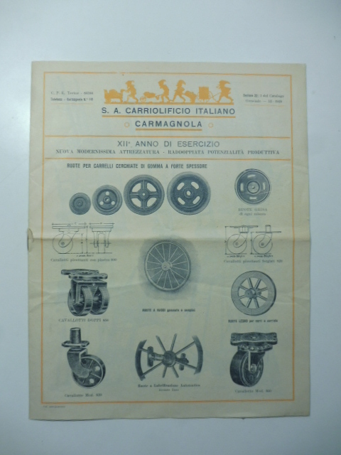 S.A. Carriolificio italiano Carmagnola. Catalogo generale 1929