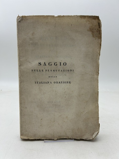 Saggio sulle permutazioni della italiana orazione