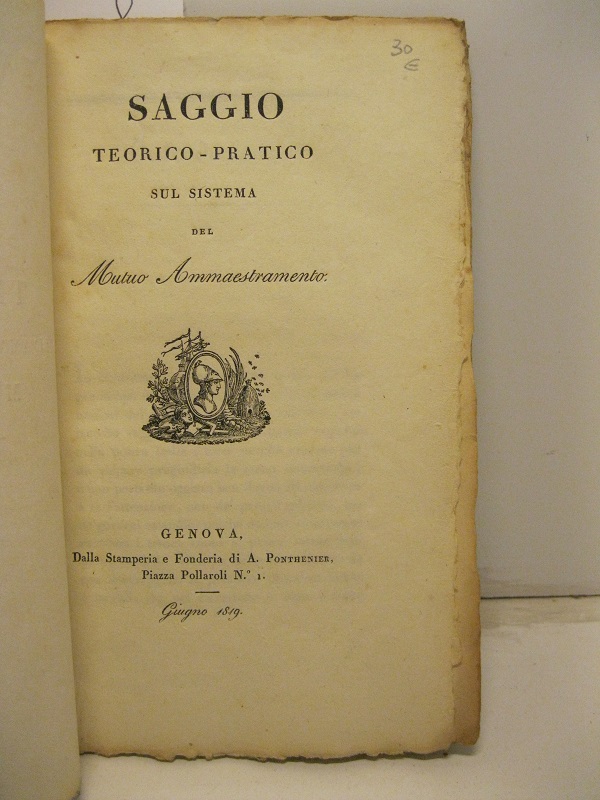 Saggio teorico-pratico sul sistema del mutuo ammaestramento