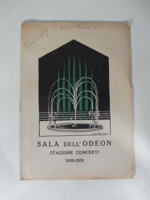 Sala dell'Odeon. Stagione concerti. Programma 14 Novembre 1930