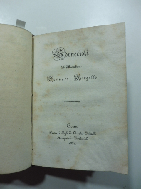 Sdruccioli del Marchese Tommaso Gargallo