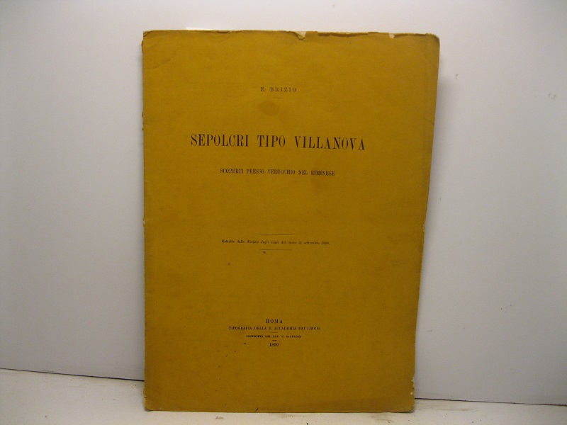 Sepolcri tipo Villanova scoperti presso Verrucchio nel riminese