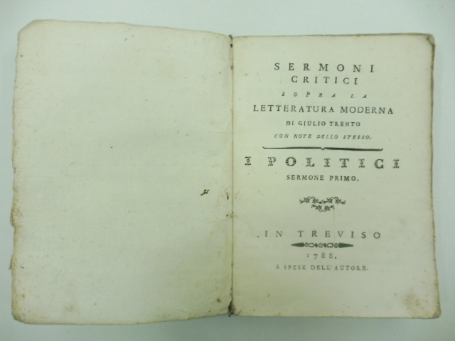 Sermoni critici sopra la letteratura moderna