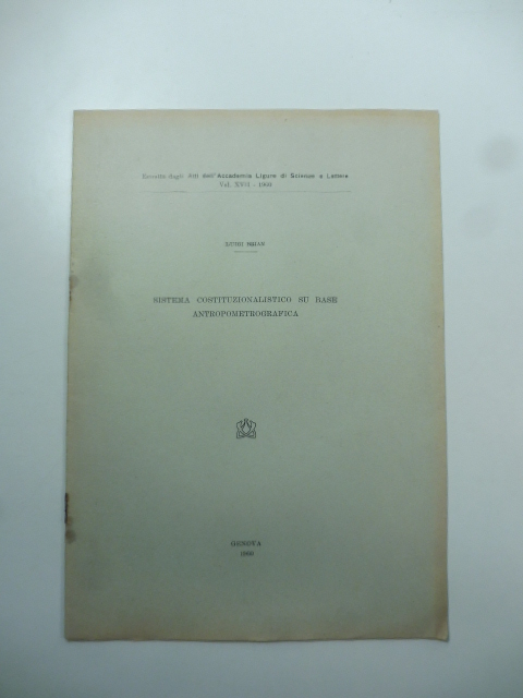 Sistema costituzionalistico su base antropometrografica