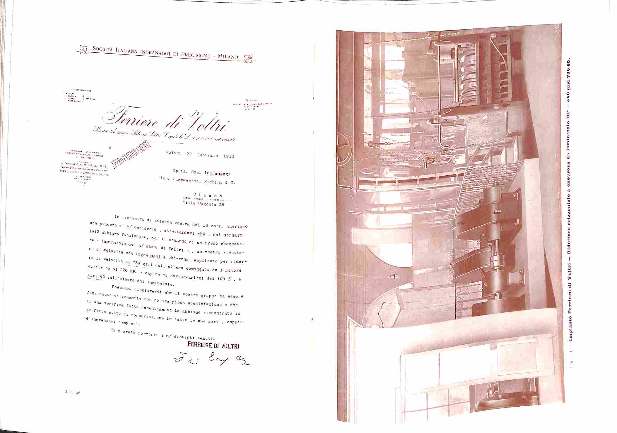 Societa' italiana ingranaggi di precisione. Catalogo generale 1913