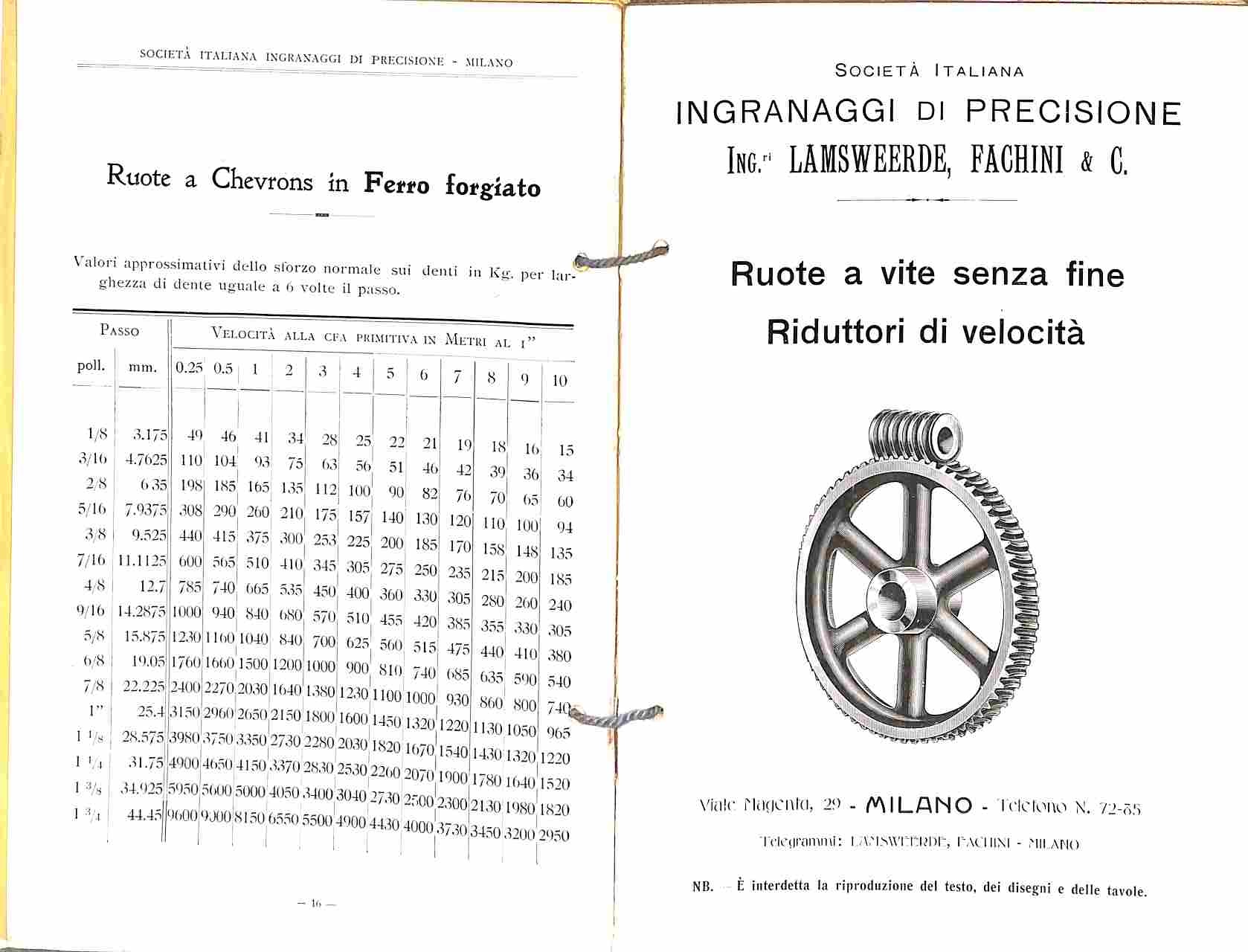 Societa' italiana ingranaggi di precisione Ing.ri Lamsweerde, Fachini & C. …