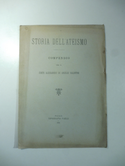 Storia dell'ateismo. Compendio
