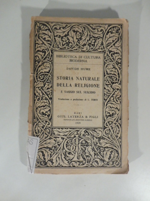 Storia naturale della religione e saggio sul suicidio