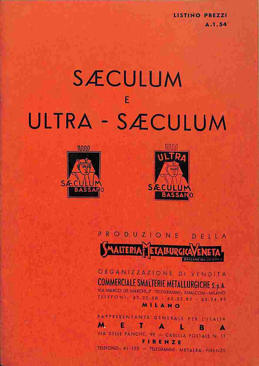 Stoviglie saeculum e ultra saeculum. Produzione della smalteria metallurgica veneta. …
