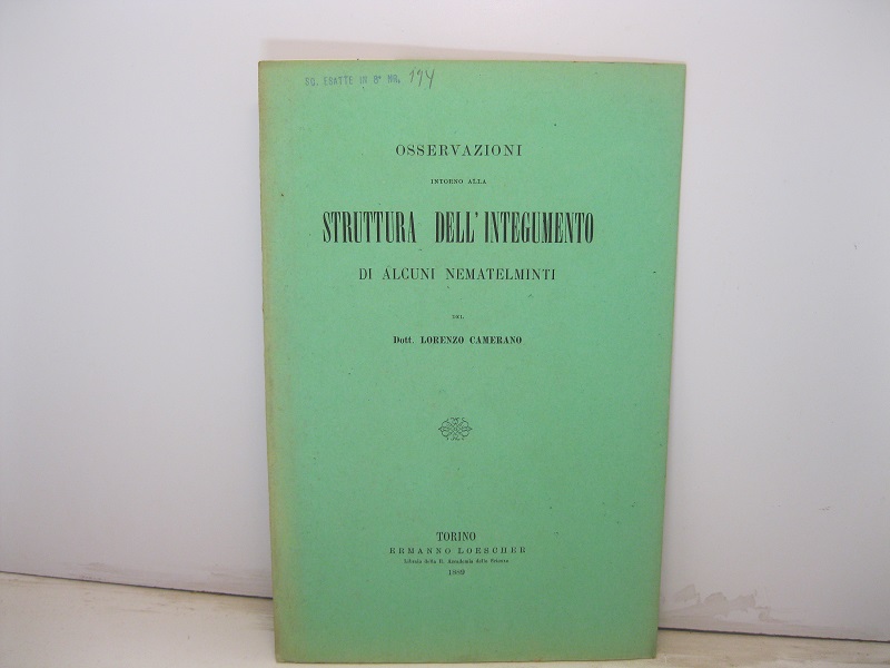 Struttura dell'integumento di alcuni nematelminti