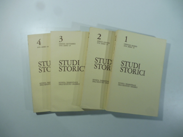 Studi storici. Rivista trimestrale dell'Istituto Gramsci. Annata completa 1978