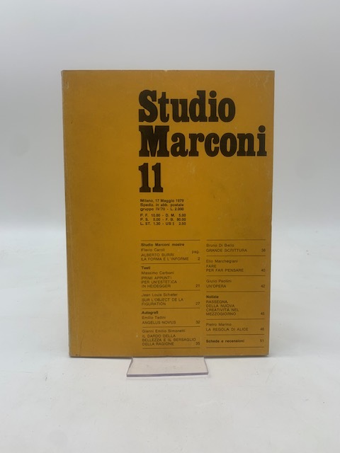 Studio Marconi 11. Milano 17 maggio 1979