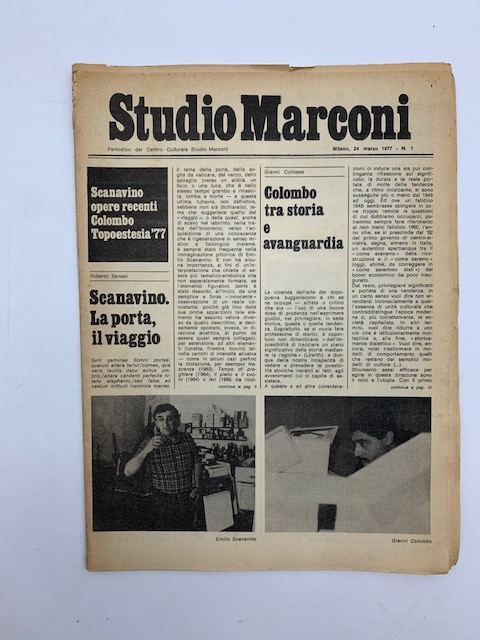 Studio Marconi. Periodico del Centro culturale Studio Marconi, n. 1, …