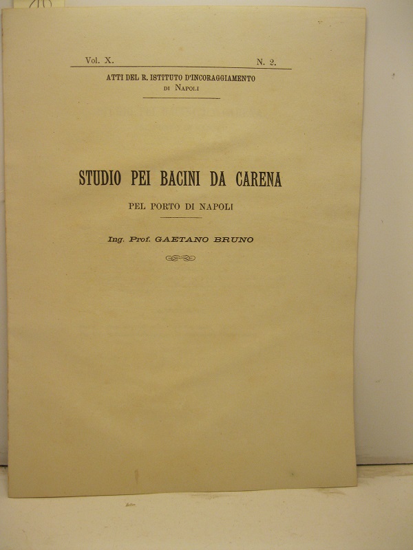 Studio pei bacini da carena pel porto di Napoli