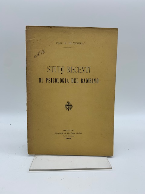 Studj recenti di psicologia del bambino