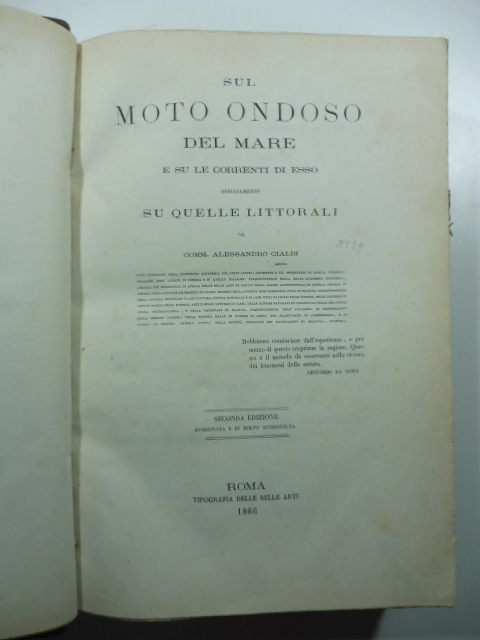 Sul moto ondoso del mare e su le correnti di …