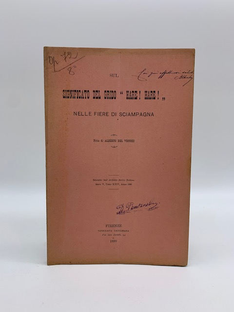 Sul significato del grido 'Hare Hare' nelle fiere di Sciampagna. …