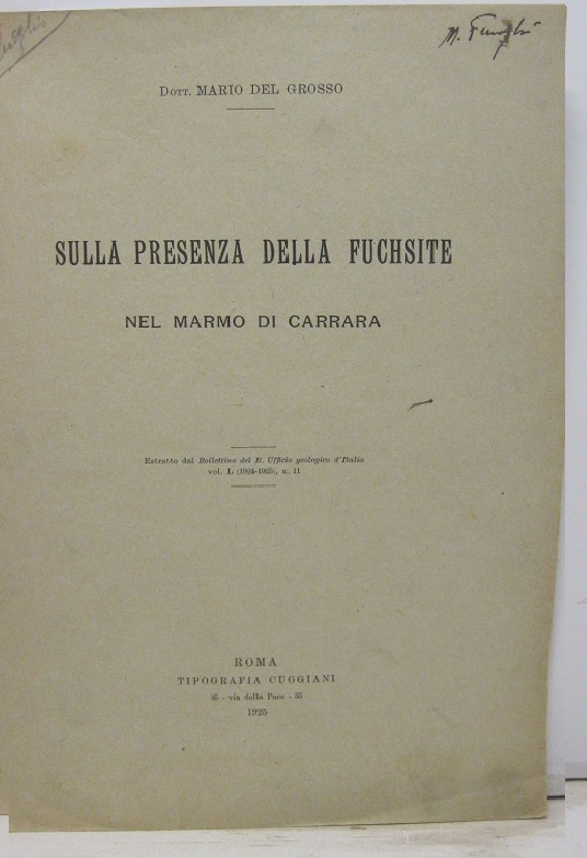 Sulla presenza della fuchsite nel marmo di Carrara