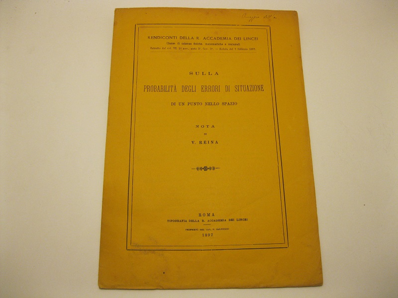 Sulla probabilita' degli errori di situazione di un punto nello …