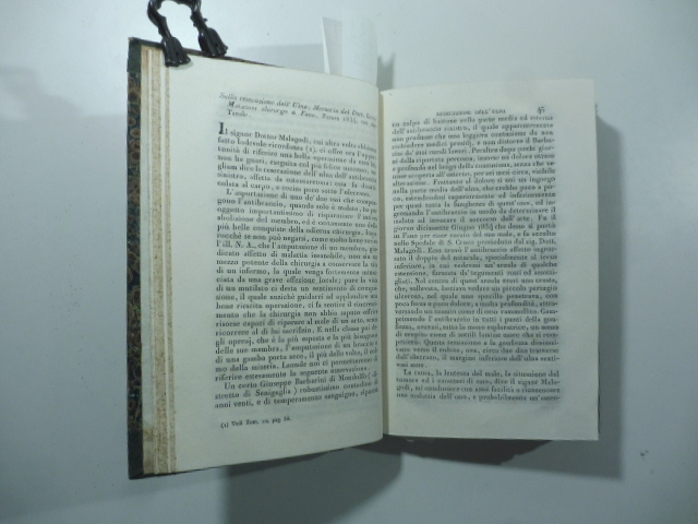 Sulla resecazione dell'ulna. Memoria del D. Luigi Malagodi chirurgo a …