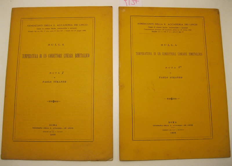 Sulla temperatura di un conduttore lineare bimetallico. Nota 1 e …